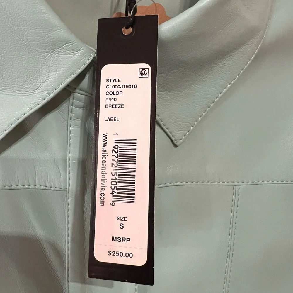 Alice + Olivia Pale Blue Button Down Shirt - Picture 5 of 6
